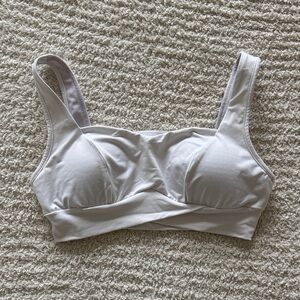 MICHI Light Beige/Off-White Seamless Sports Bra